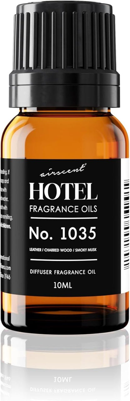 AirScent Hotel Diffuser Oil No. 1035 - Cade 26 Santal Blend Fragrance Oil for Diffusers | 10 mL Glass Bottle with Dropper