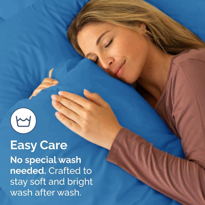 Standard Pillow Cases Set of 2 | Ultra-Soft Hotel Quality Covers - Comfy, Wrinkle-Free, Stain Resistant - Royal Blue
