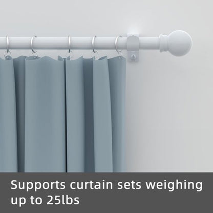 GXOACKJ Curtain Rods - Heavy Duty 5/8 Inch Metal Set | 2 Pack for Windows 32 to 62 Inch