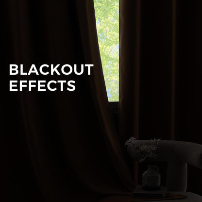 NICETOWN Blackout Curtains - Grommet Design for Light Blocking | 72-Inch Long, Biscotti Beige