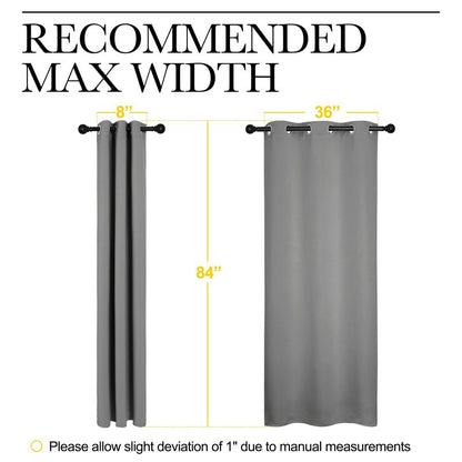 NICETOWN Thermal Insulated Grommet Blackout Curtains for Office, Kids Window Drape Panel for Nursery, Privacy Short Curtains (Silver Grey, 2 Panels, W42 x L84-Inch)
