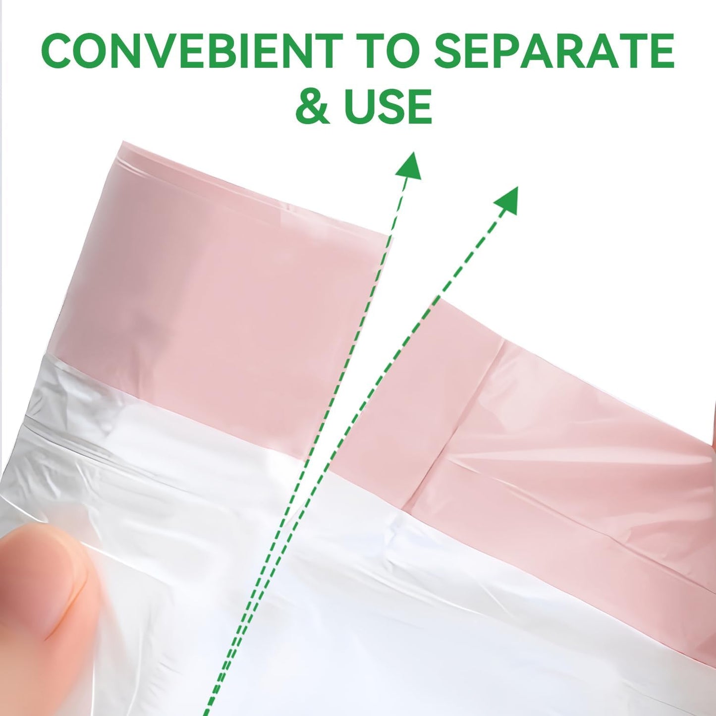 WAIKAS 10 Gallon Drawstring Trash Bags - Unscented, White, Pack of 26 | 60x71cm, 13g Each