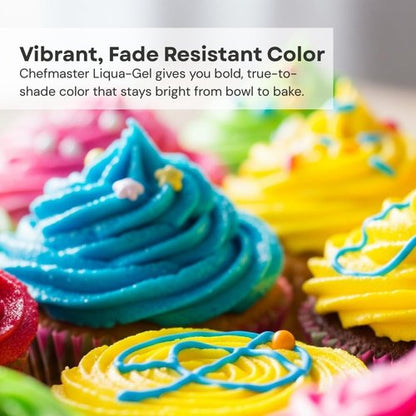 Chefmaster Violet Liqua-Gel® Food Coloring - Vibrant Professional-Grade Dye for Icing & Fondant | 0.70 oz