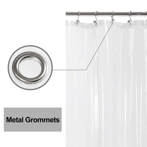 Barossa Design RV Shower Curtain Liner with 3 Magnets - 47" x 64" Camper Shower Curtain for Travel Trailers, Waterproof PEVA Liner for Camping Stall, PVC Free, Metal Grommets - Clear, 47x64