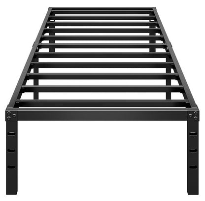 HLIPHA Metal Platform Bed Frame 16 Inch Tall,No Box Spring Needed,Twin Size Bed with Heavy Duty Strong Support Slats,Easy to Assemble,Black
