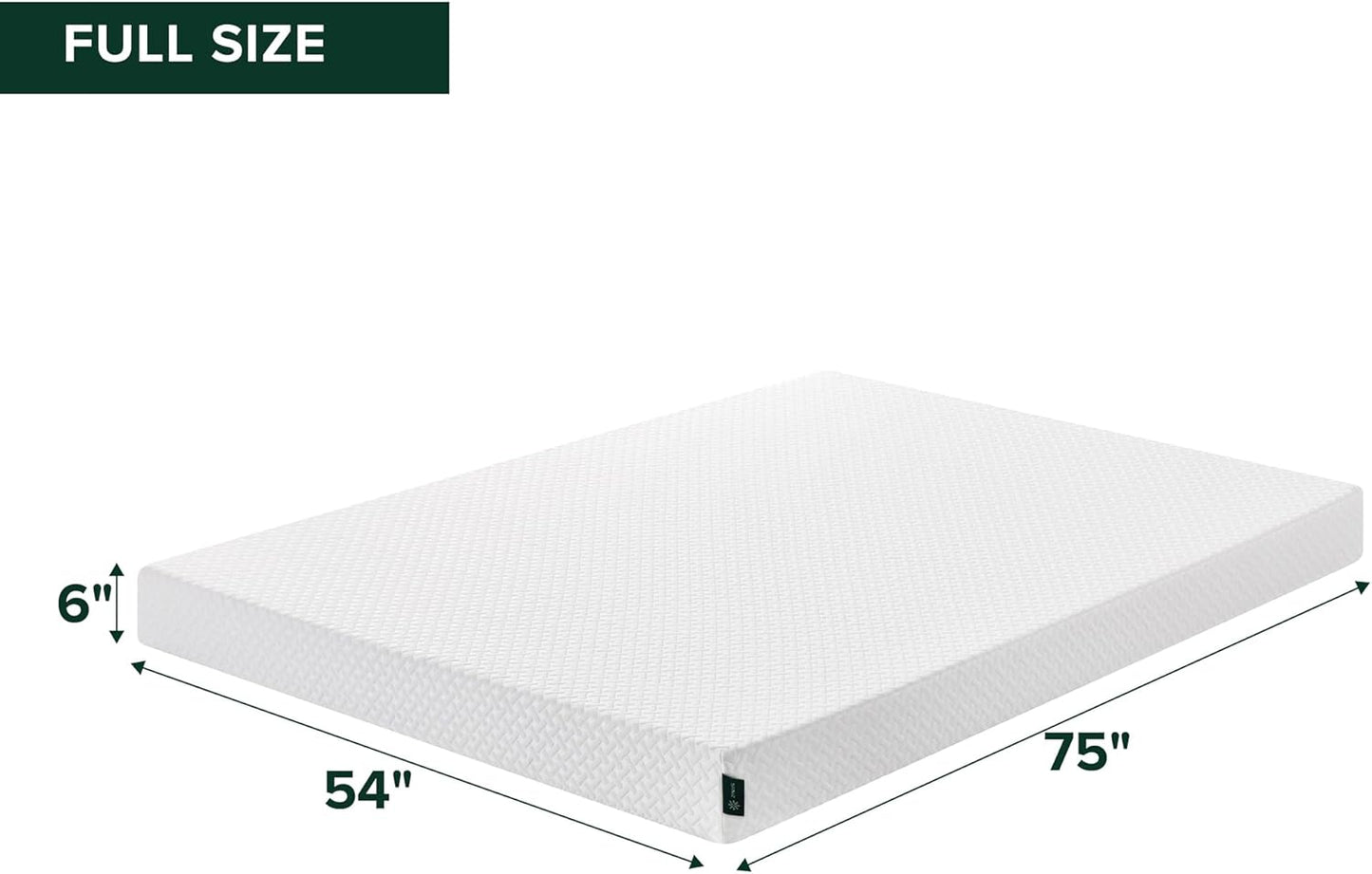Zinus 6 Inch Full Memory Foam Mattress - Cooling, Fiberglass-Free, Medium Feel, Safe Materials