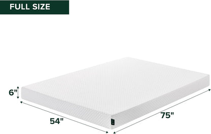 Zinus 6 Inch Full Memory Foam Mattress - Cooling, Fiberglass-Free, Medium Feel, Safe Materials