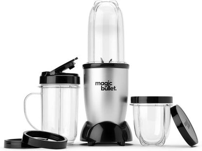 Magic Bullet Blender - 11-Piece Set in Silver | Compact Size for Quick Meal Prep