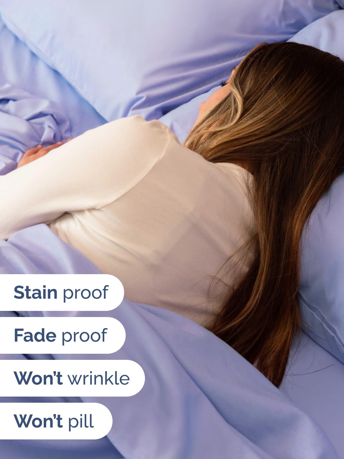 Skiennix Extra Deep Split King Sheet Set | 7-Piece Breathable Cooling Bedding - Soft, Wrinkle-Free Lavender