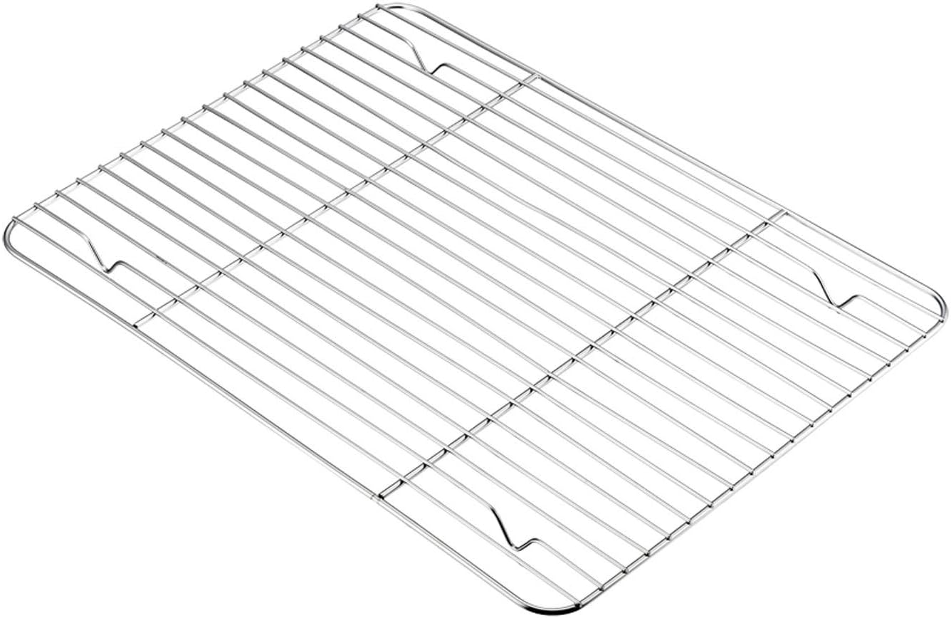 TeamFar Baking Sheet Set - Stainless Steel Cookie Tray with Cooling Rack | Non-Toxic & Dishwasher Safe