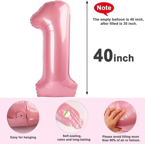 **Skiennix 40-Inch Pastel Pink Number 19 Balloons - Elegant Birthday & Party Decorations**