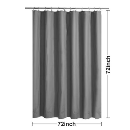 Barossa Design Gray Shower Curtain Liner with 6 Magnets - Heavy Duty Waterproof PEVA Shower Liner for Bathroom, 72" x 72" Standard Size, Metal Grommets - Dark Gray, 72x72