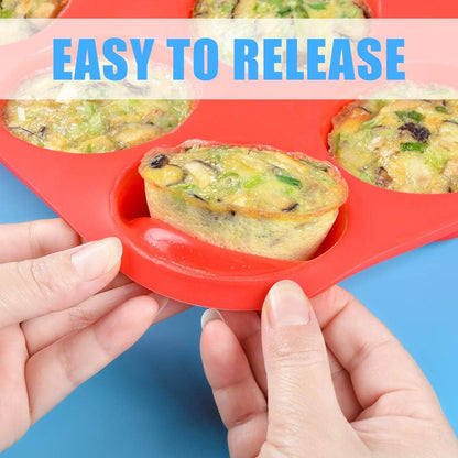 Skiennix Muffin Pan Set - 12 Regular Size & 6 Giant Muffins - Non-Stick Bakeware
