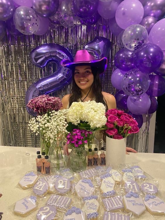 Purple Number 21 Balloon - 40 Inch Birthday Decoration for 21st Party | Perfect for Girls & Boys