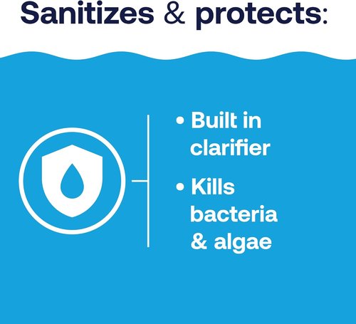 HTH 42052W Pool Care Chlorine Tabs - Advanced 3" Tablets for Clear Water & Algae Control, 5 lbs