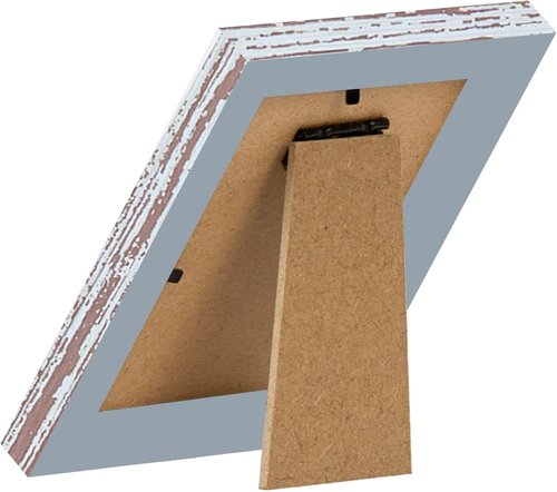 JCJMY Rustic White 3x4 Picture Frame - Versatile Wall & Tabletop Display with Shatter-Resistant Plexiglass