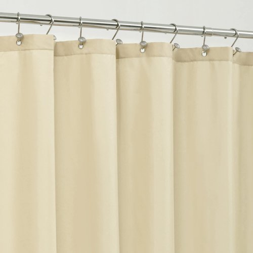ALYVIA SPRING Extra Long Fabric Shower Curtain Liner Waterproof - 72" x 96", Soft & Lightweight X-Long Shower Curtain with 3 Magnets, Machine Washable - 72x96, Cream