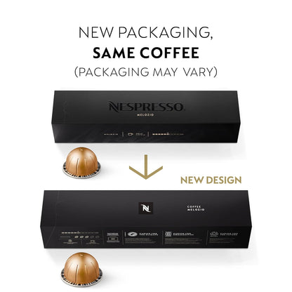 Nespresso Melozio Capsules - Medium Roast Coffee Pods | 30-Count for 7.8oz Brews