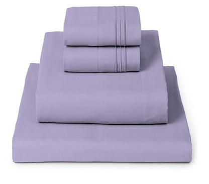 Mellanni King Sheets Set - 4 PC Iconic Collection Bedding - Hotel Luxury, Extra Soft, Cooling Bed Sheets - Wrinkle, Fade, Stain Resistant (King, Violet)