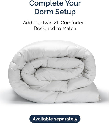 Skiennix Extra Deep Twin XL Sheet Set | 4-Piece Breathable Cooling Bedding - Soft, Wrinkle-Free Grey Stripes