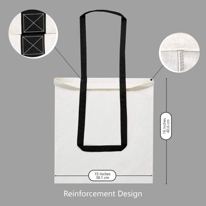 TOPDesign Cotton Tote Bags - 5-Pack Lightweight Reusable Grocery Bags for DIY & Promotions