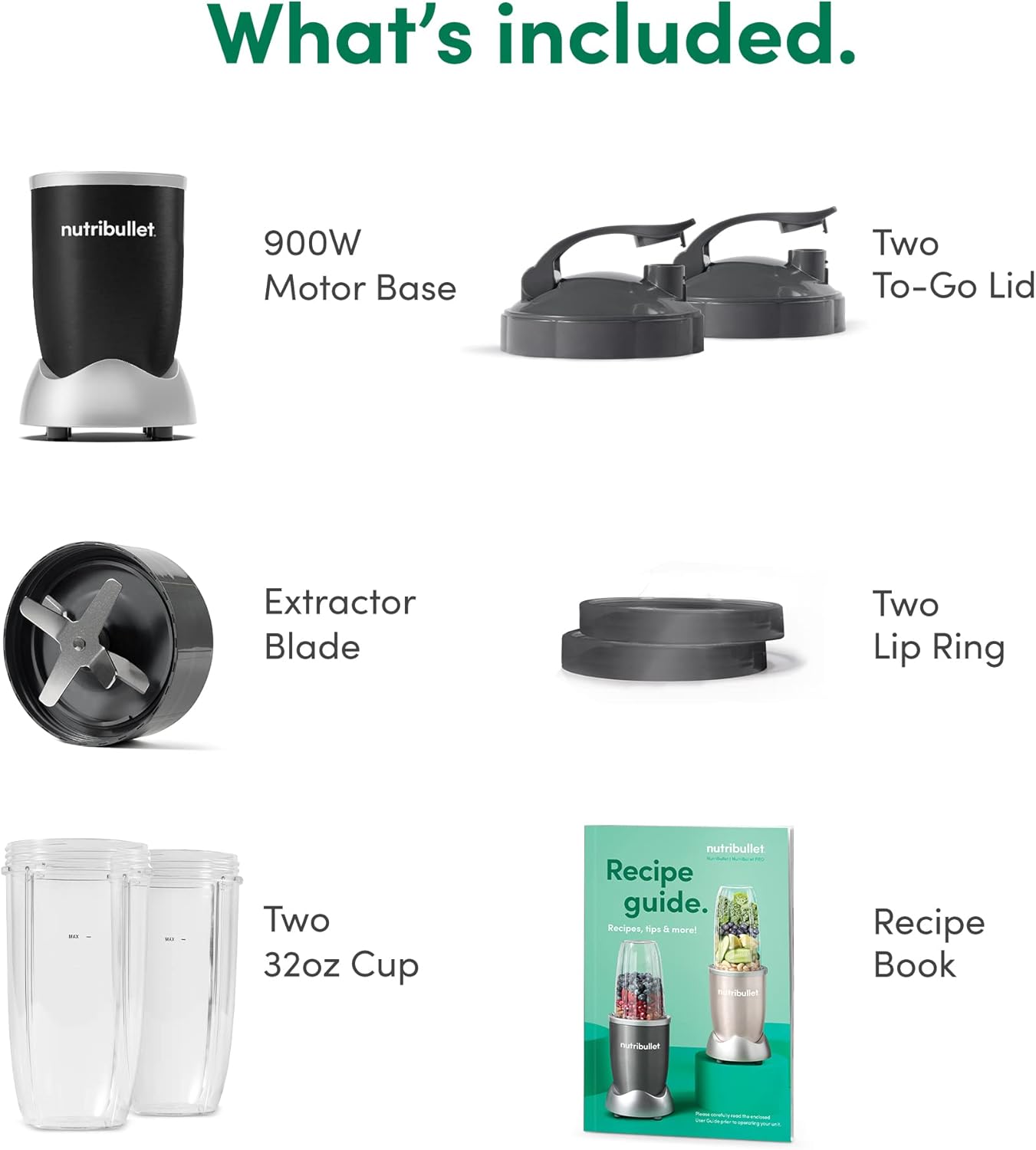 NutriBullet Pro 13-Piece Blender Set - Powerful 900W Motor in Sleek Onyx Black | Perfect for Smoothies