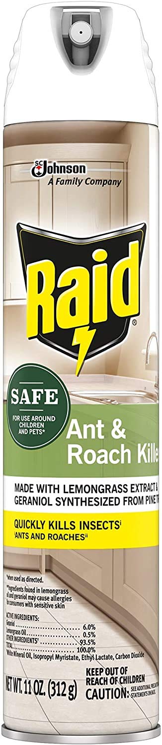Raid Ant and Roach Killer - Powerful Aerosol Spray with Essential Oils | 3 Cans