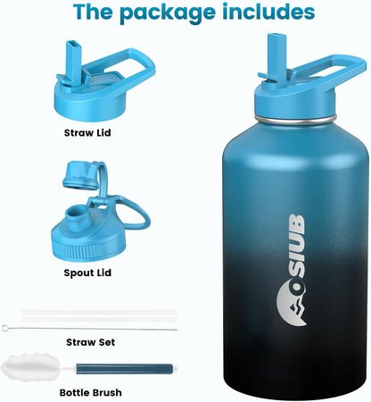 Simple Modern 40 oz Insulated Water Bottle - Triple Wall Vacuum, Leak Proof & BPA-Free, Indigo-Black