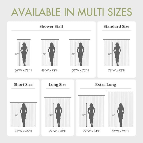 AmazerBath Shower Curtain Liner Stall Waterproof, 47x64 Clear RV Shower Curtain Liner, Plastic Shower Liner for Bathroom, Lightweight PEVA Shower Curtain with 2 Magnets and 7 Rustproof Metal Grommets