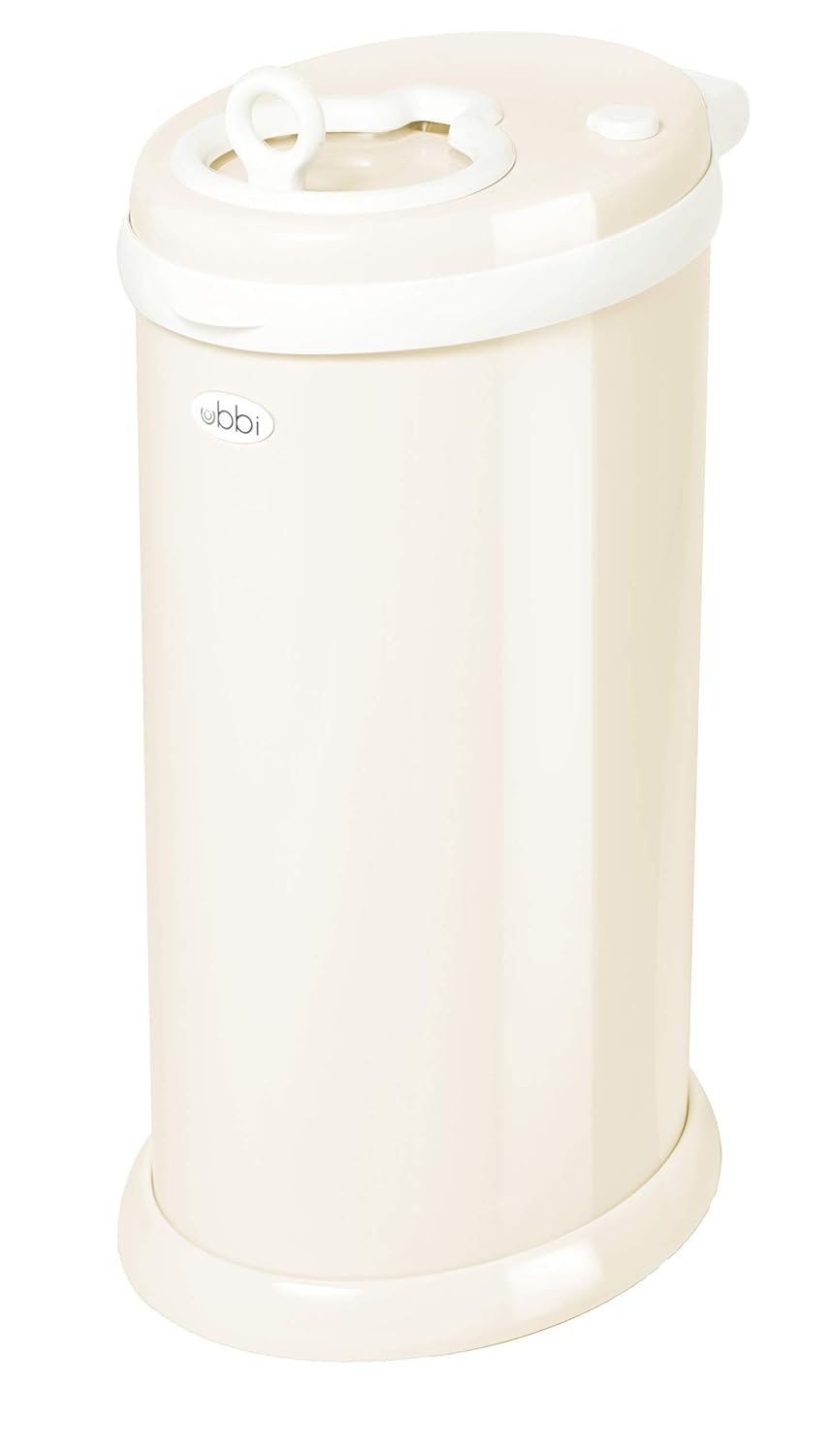 Ubbi Steel Diaper Pail - Odor Locking Design, No Special Bags Needed | Award-Winning Ivory Color