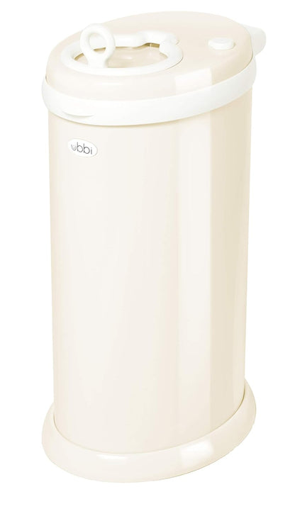 Ubbi Steel Diaper Pail - Odor Locking Design, No Special Bags Needed | Award-Winning Ivory Color