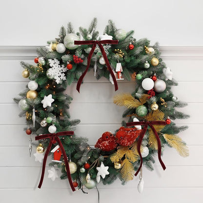 SIMISI Velvet Ribbon Bows - 24Pcs Burgundy Christmas Decorations for Tree, Wreath & Garland (3/8'' Width, 5x7 Inch)