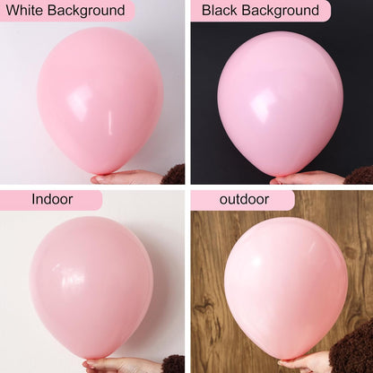 RUBFAC Pink Balloons - 129-Piece Set in Light Pastel Pink | Various Sizes for Party Decorations