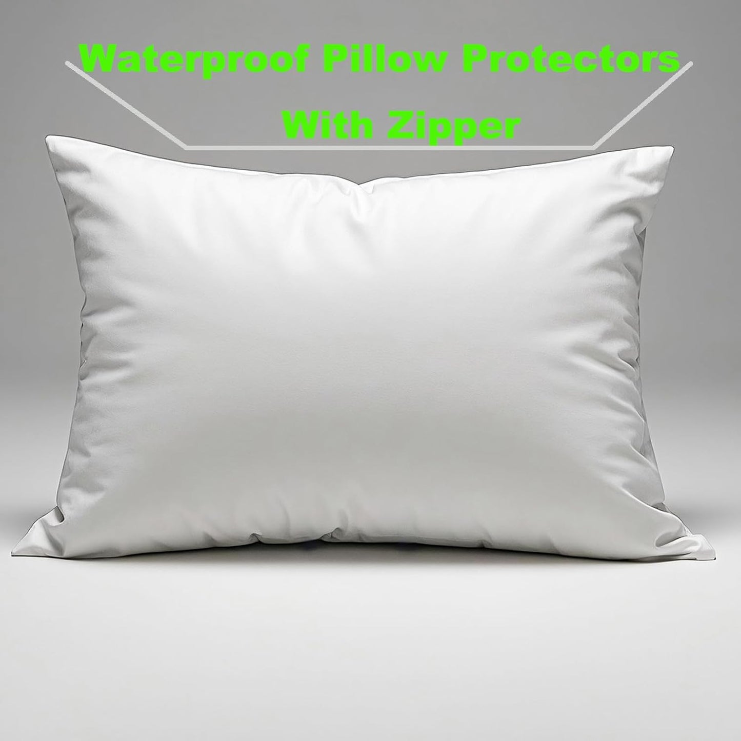 Skiennix Waterproof Pillow Protectors - Queen Size 20x28 Inches | 4 Pack, Soft & Cozy, Dust & Moisture Proof