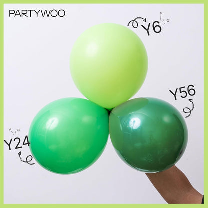 PartyWoo Lime Green Balloons - 127 Pcs Neon Latex Balloon Arch Kit for Graduation & Birthday Decor