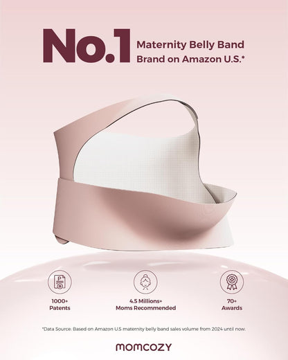 Momcozy Pregnancy Belly Band - Comfortable Support for Back & Abdomen | Invisible Maternity Belt