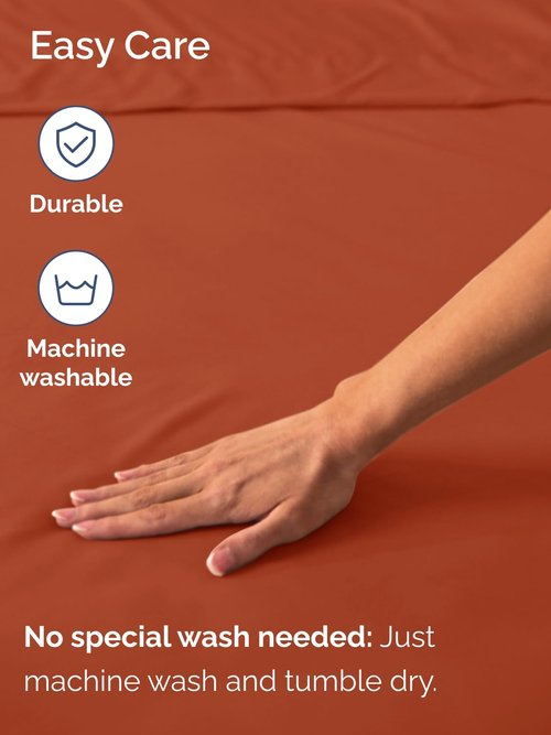 Extra Deep Split King Fitted Sheet - Hotel Luxury Single Fitted Sheet Only - Easily Fits 18 inch to 24 inch Mattress - Ultra Soft, Wrinkle Free w/Extra Deep Pockets - Breathable & Comfy - Terracotta