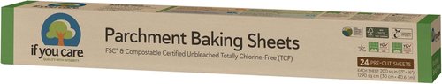 If You Care Parchment Paper Baking Sheets - Unbleached, Greaseproof Precut Liners - 3 Pack of 24 - Fits 12.5” x 16” Pans