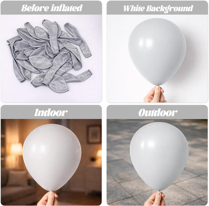 Voircoloria Gray Balloon Garland Arch Kit - 90 Pack in Pastel Grey | 18/12/10/5 Inch for Weddings, Graduations & More