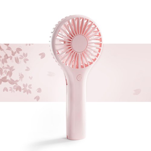 Edvision Portable Mini Fan - Powerful Personal Handheld Fan with 3 Speeds, Cute and Small, USB Rechargeable for Travel/Lash/Makeup/Outdoor/Home, Pink