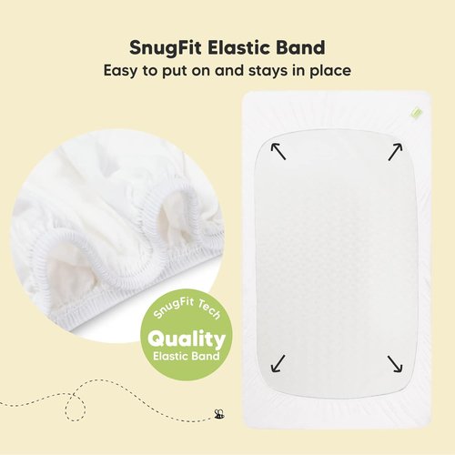 KeaBabies Organic Crib Sheets & Baby Swaddle Sleep Sacks - 2-Pack Fitted Sheets & 3-Pack Zipper Swaddles