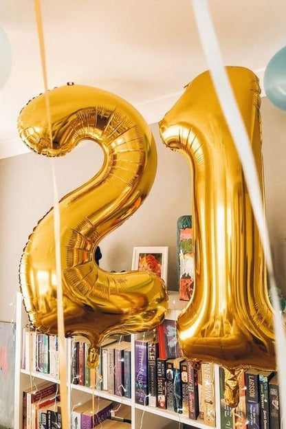 Gold Number 11 Balloon - 40 Inch Birthday Decoration for 11th Year Celebration | Perfect for Boys & Girls