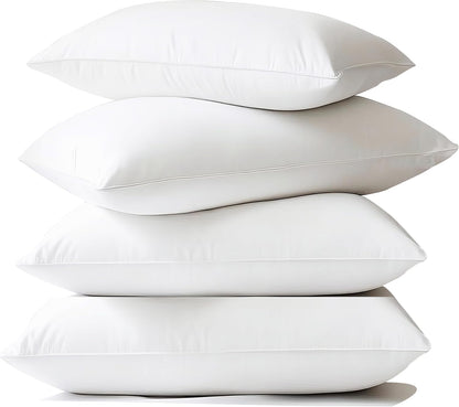 Skiennix Waterproof Pillow Protectors - Queen Size 20x28 Inches | 4 Pack, Soft & Cozy, Dust & Moisture Proof