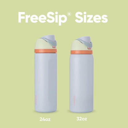 Owala FreeSip Insulated Stainless Steel Water Bottle with Straw for Sports, Travel, and School BPA-Free Sports Water Bottle, 24 oz, Beach House