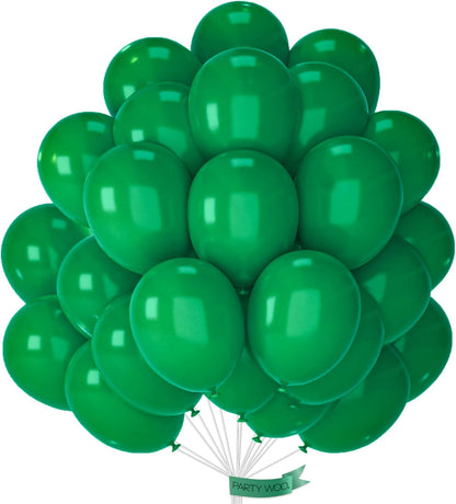 PartyWoo Dark Green Balloons - 50pcs 12 Inch Emerald Forest Green for Weddings & Celebrations