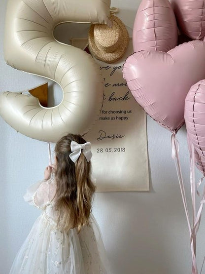 Balloon Numbers - 40 Inch Cream White Number Balloons for 5th Birthday & Wedding Decor