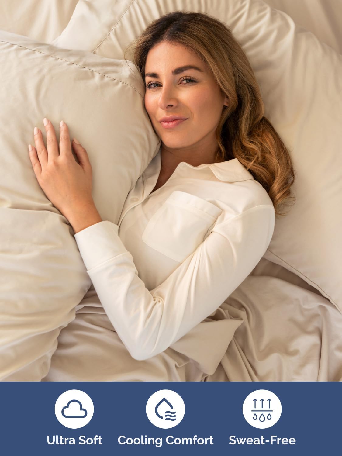 Skiennix Extra Deep Cal King Sheet Set - 6 Piece Breathable Cooling Bedding - Soft, Wrinkle-Free Wheat Color
