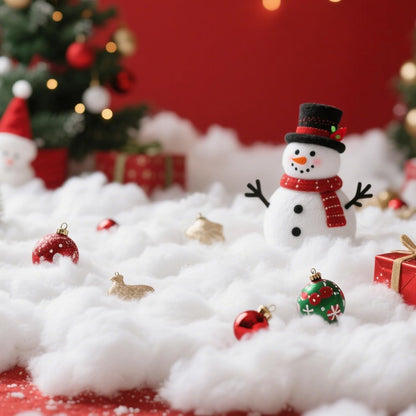 Skiennix Christmas Fake Snow Decoration - 7 Oz Fluffy White Artificial Snow for Holiday Decor