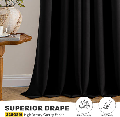 MIULEE Blackout Curtains - Thermal Insulated Room Darkening Drapes | 63-Inch Grommet Panels (2-Pack)