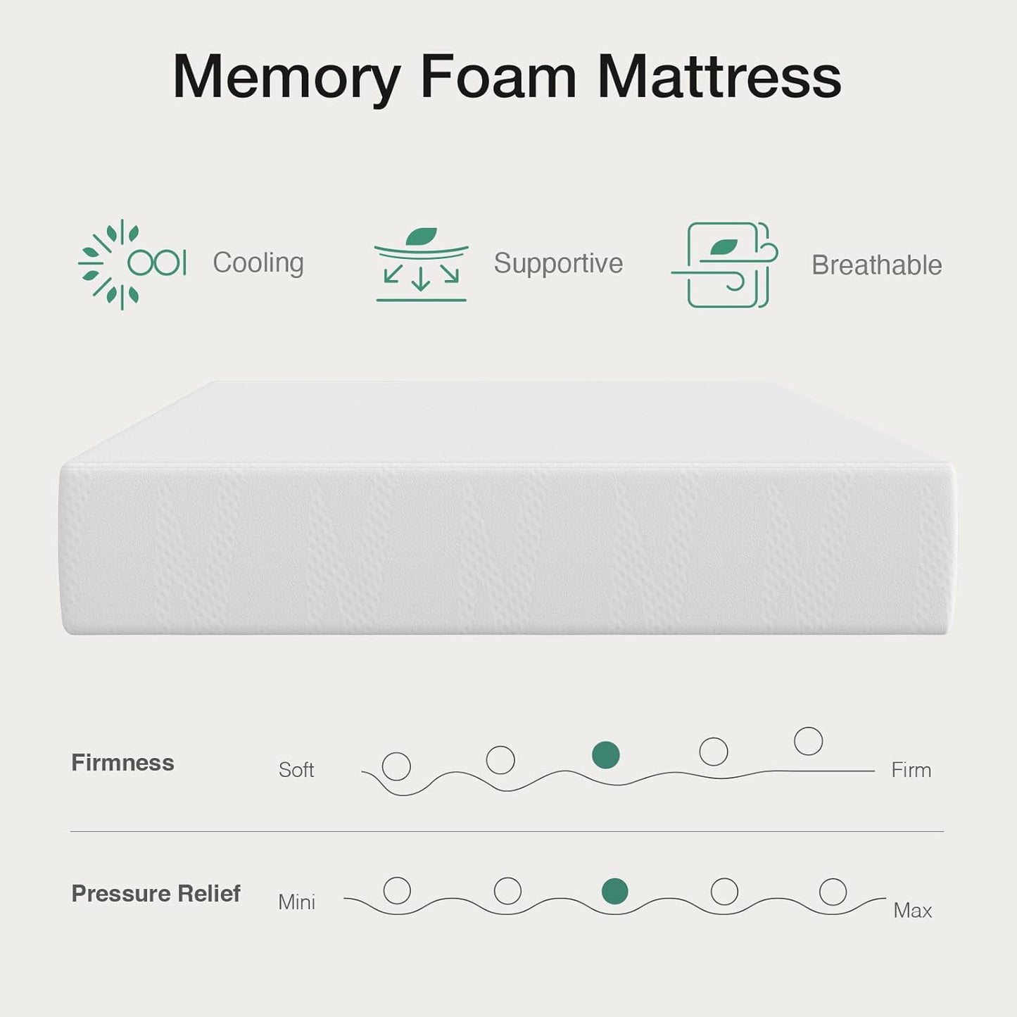 Novilla Queen Mattress - 10 Inch Gel Memory Foam for Comfort & Cooling Sleep | CertiPUR-US Certified